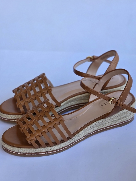 Talbots Shoes - Talbots Pamela Woven Nappa Wedge Sandals Size 9 NEW